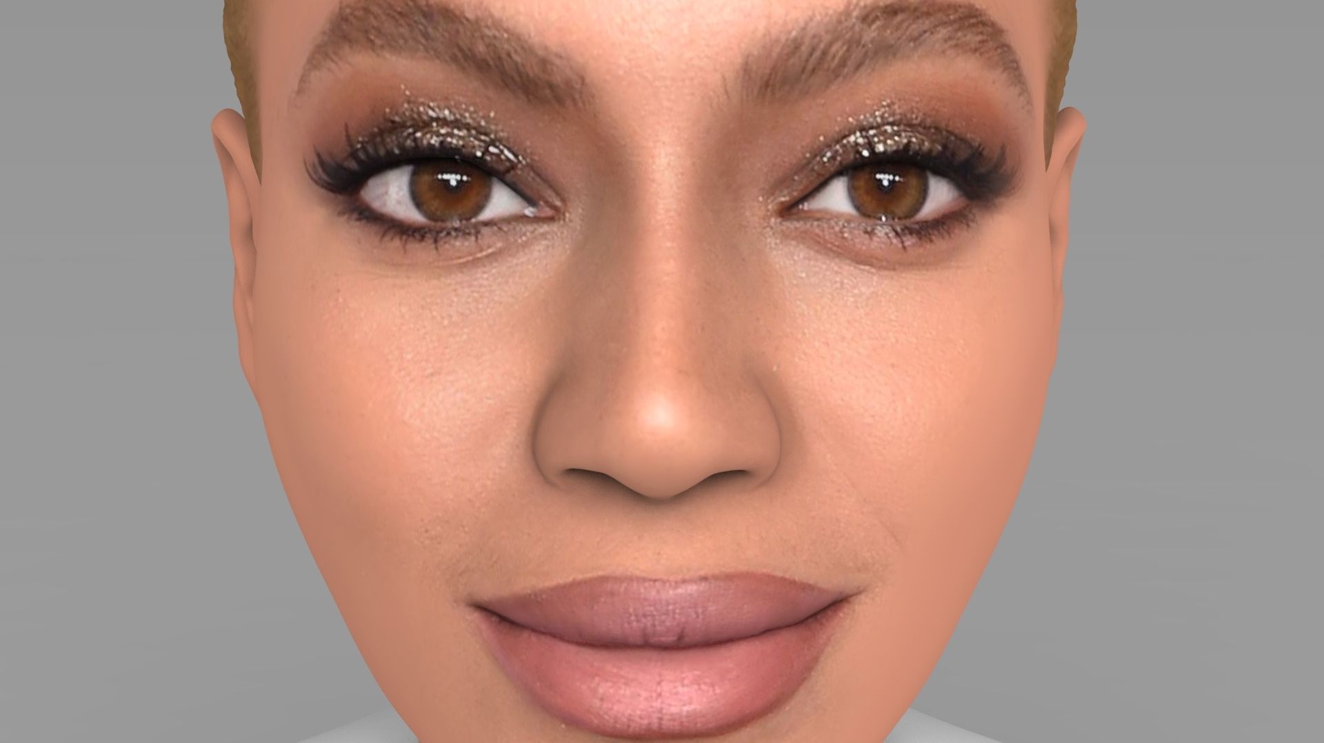 Beyonce Knowles bust ready for full color 3D printing 3D print model_13