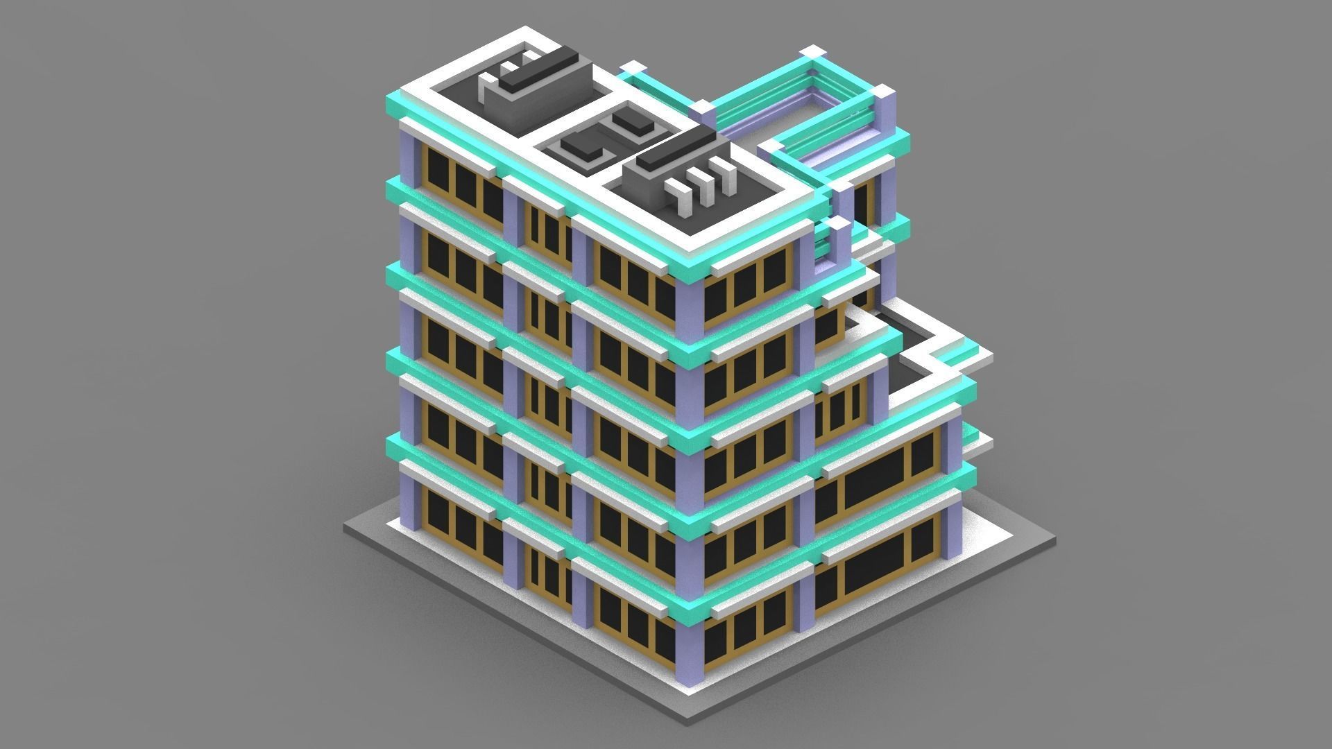 House Voxel - 20 Low-poly 3D model_2