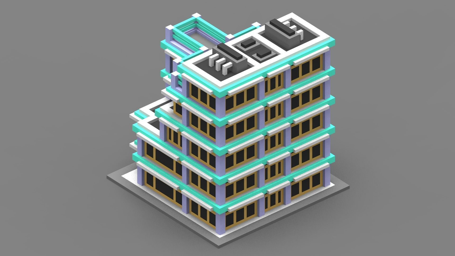 House Voxel - 20 Low-poly 3D model_1