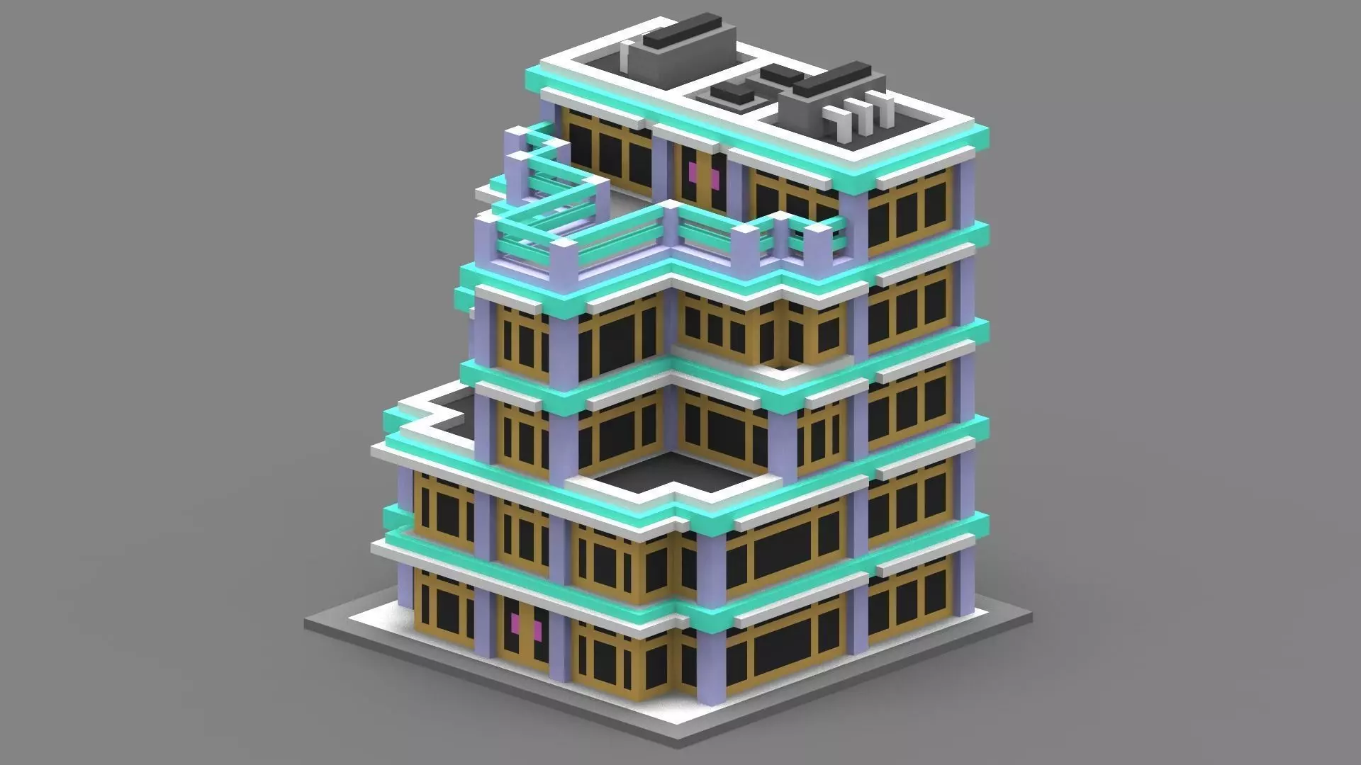 House Voxel - 20 Low-poly 3D model_0