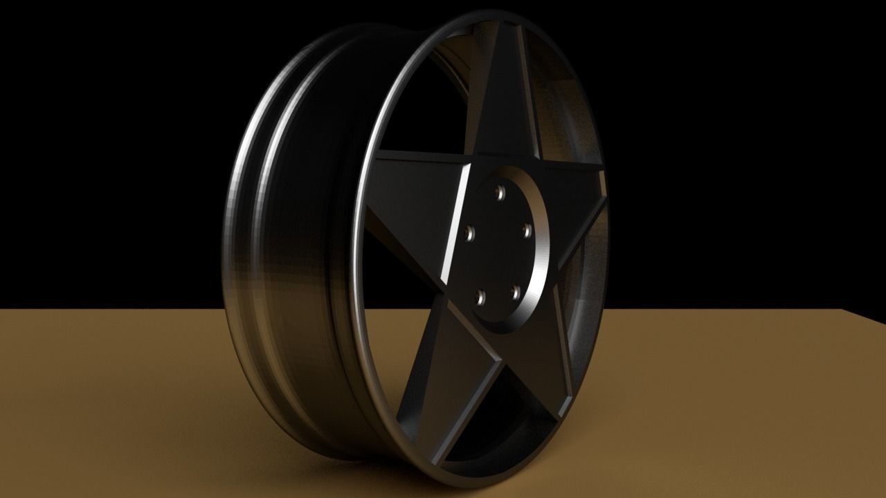 Llanta 02 Low-poly 3D model_4