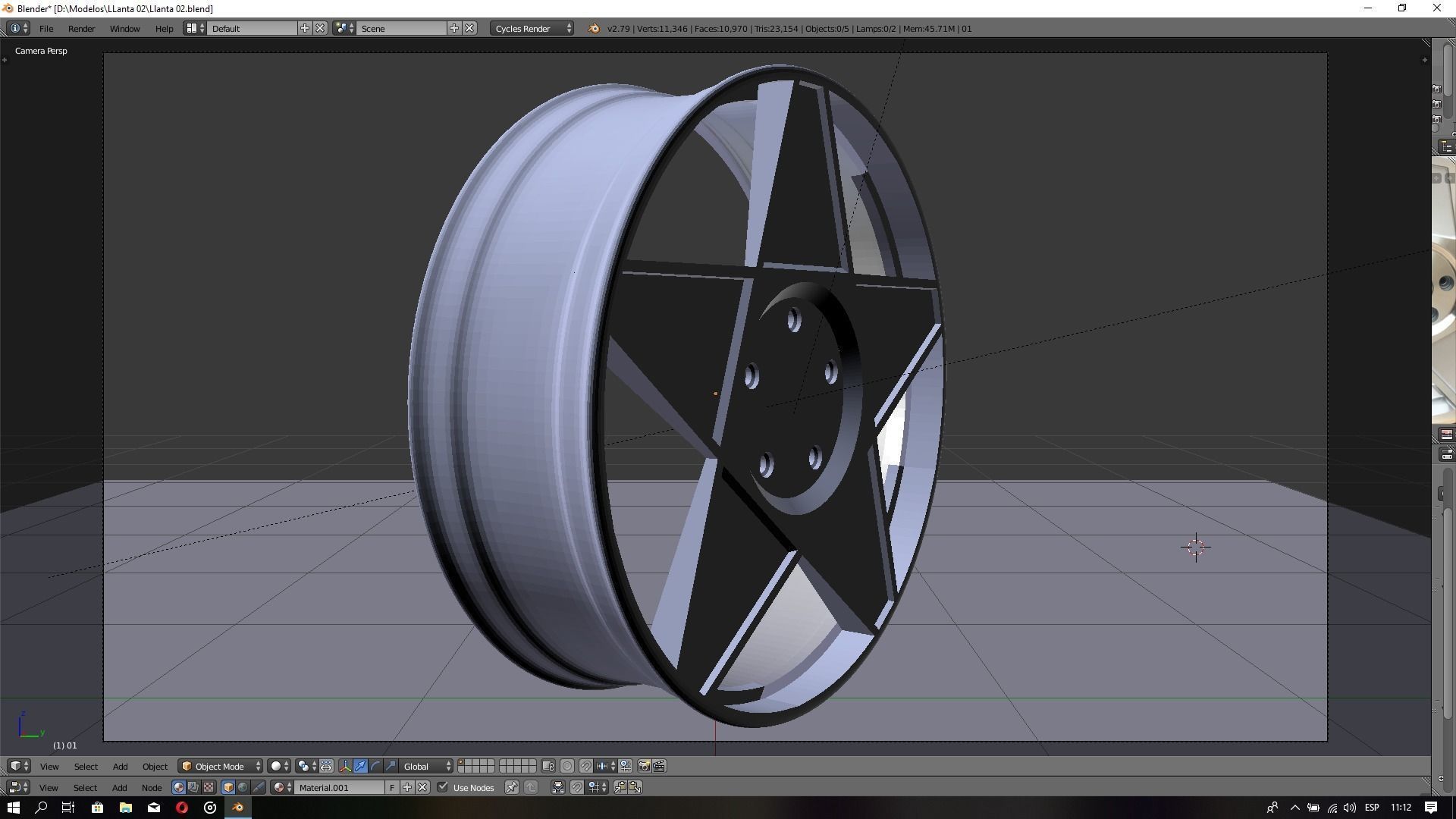 Llanta 02 Low-poly 3D model_6