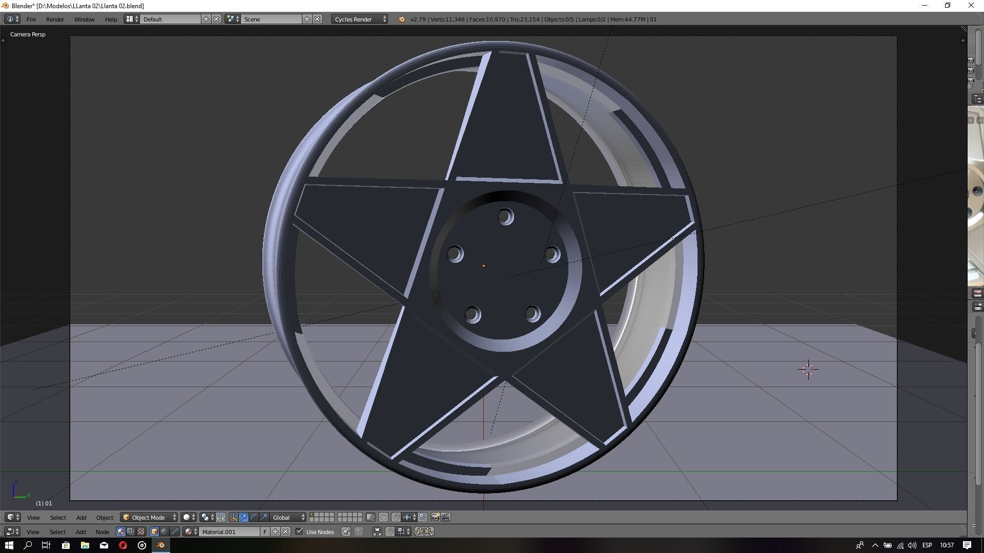 Llanta 02 Low-poly 3D model_2