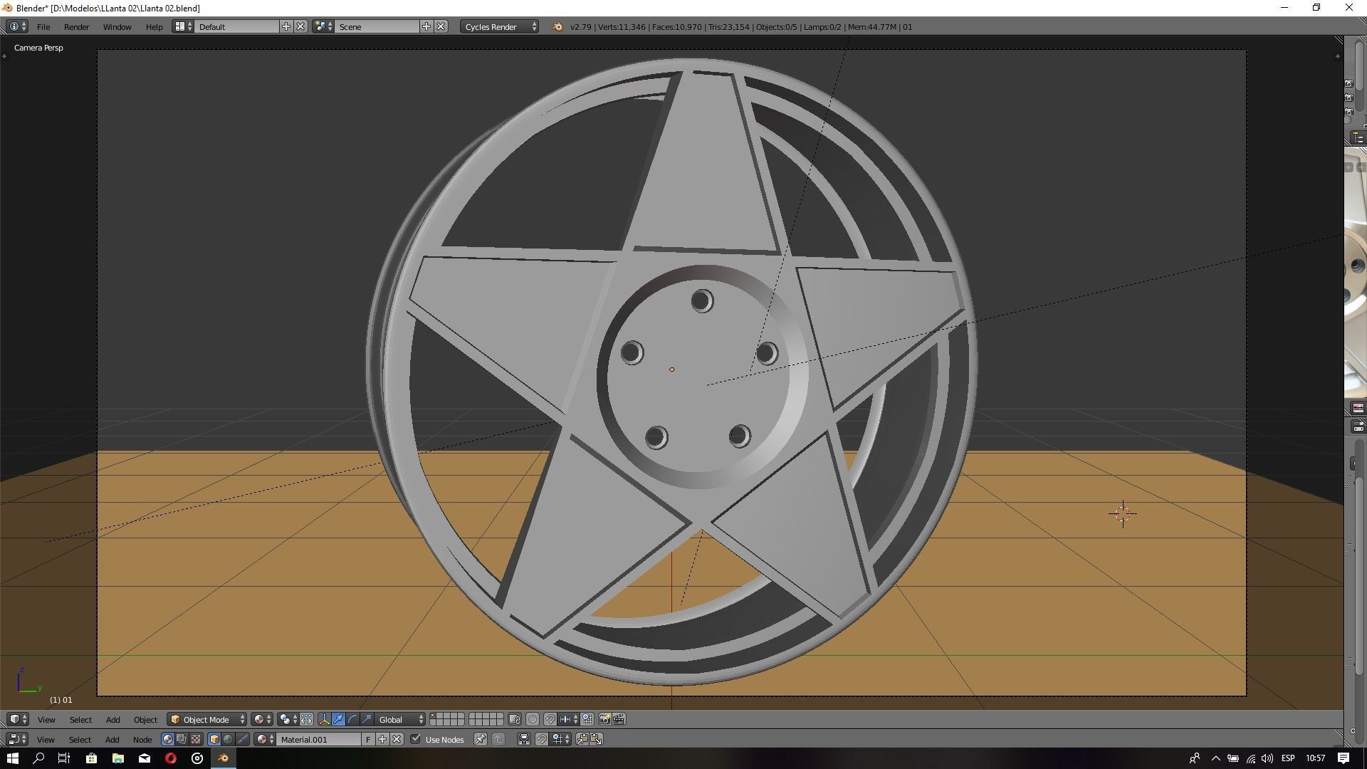 Llanta 02 Low-poly 3D model_3
