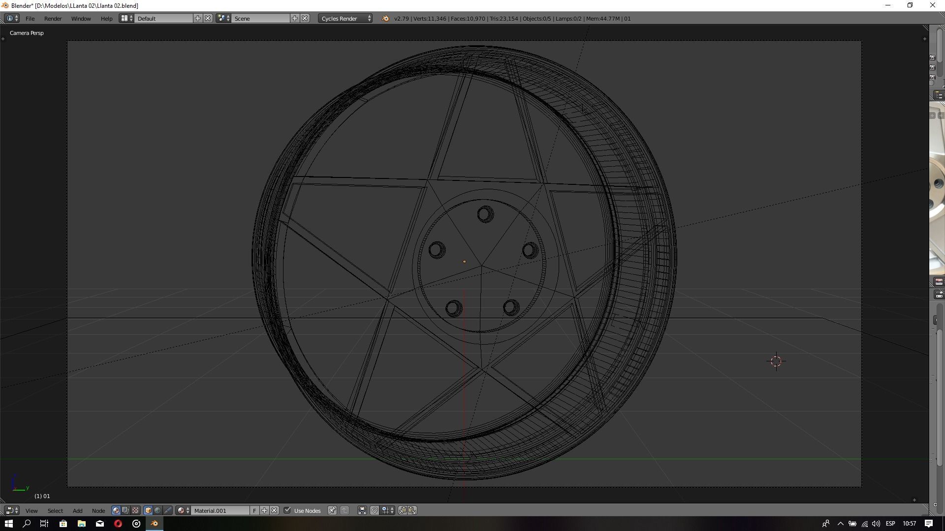 Llanta 02 Low-poly 3D model_1