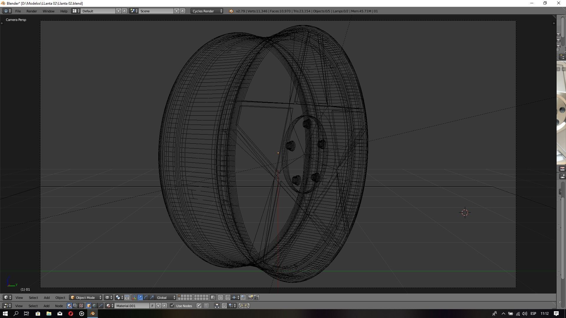 Llanta 02 Low-poly 3D model_5