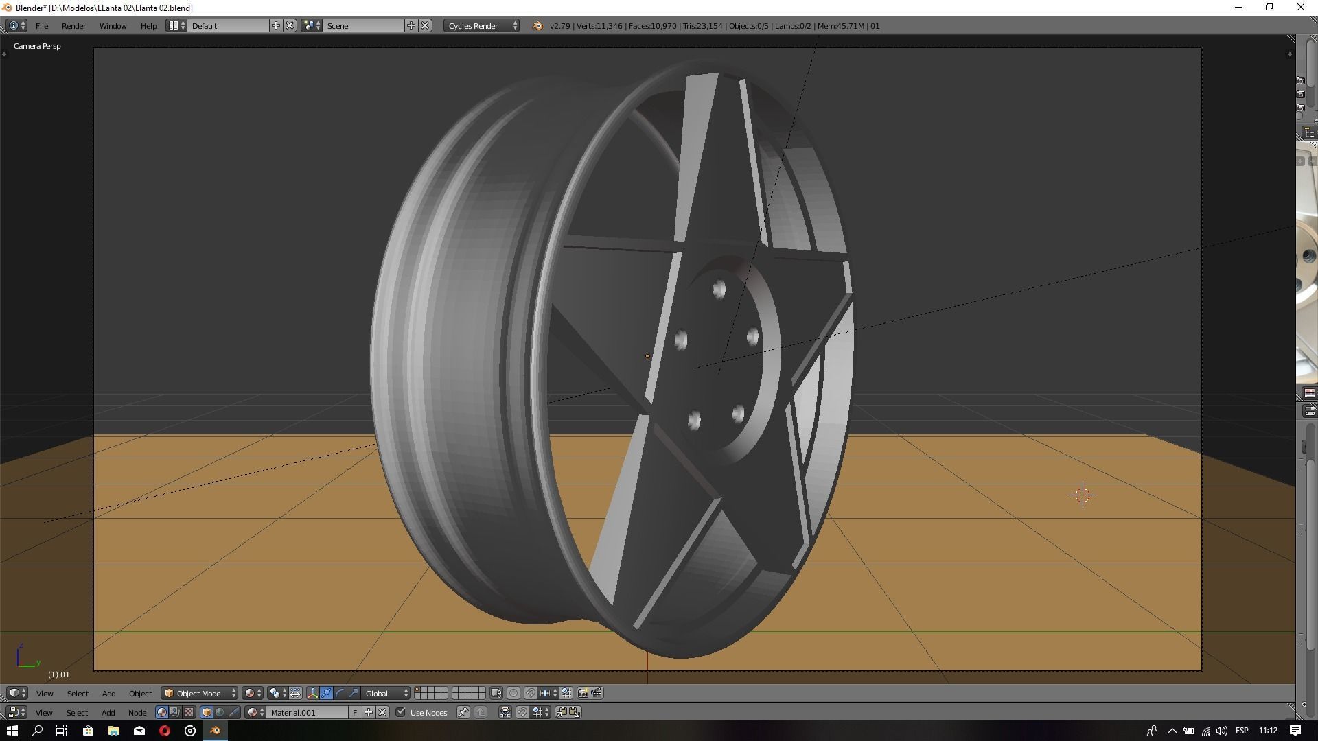 Llanta 02 Low-poly 3D model_7
