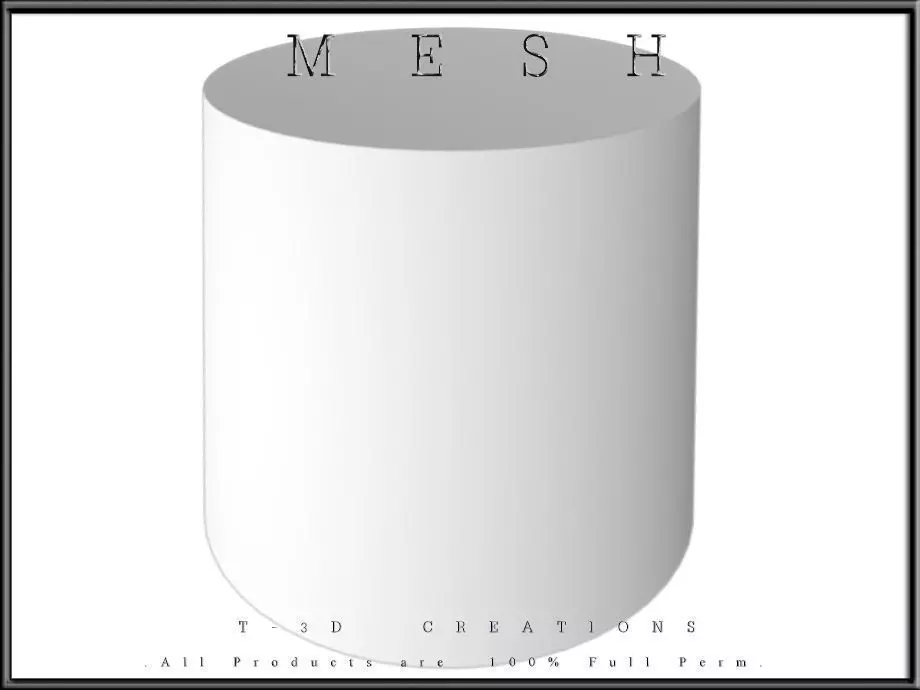 Cylinder Object Low-poly 3D model_0