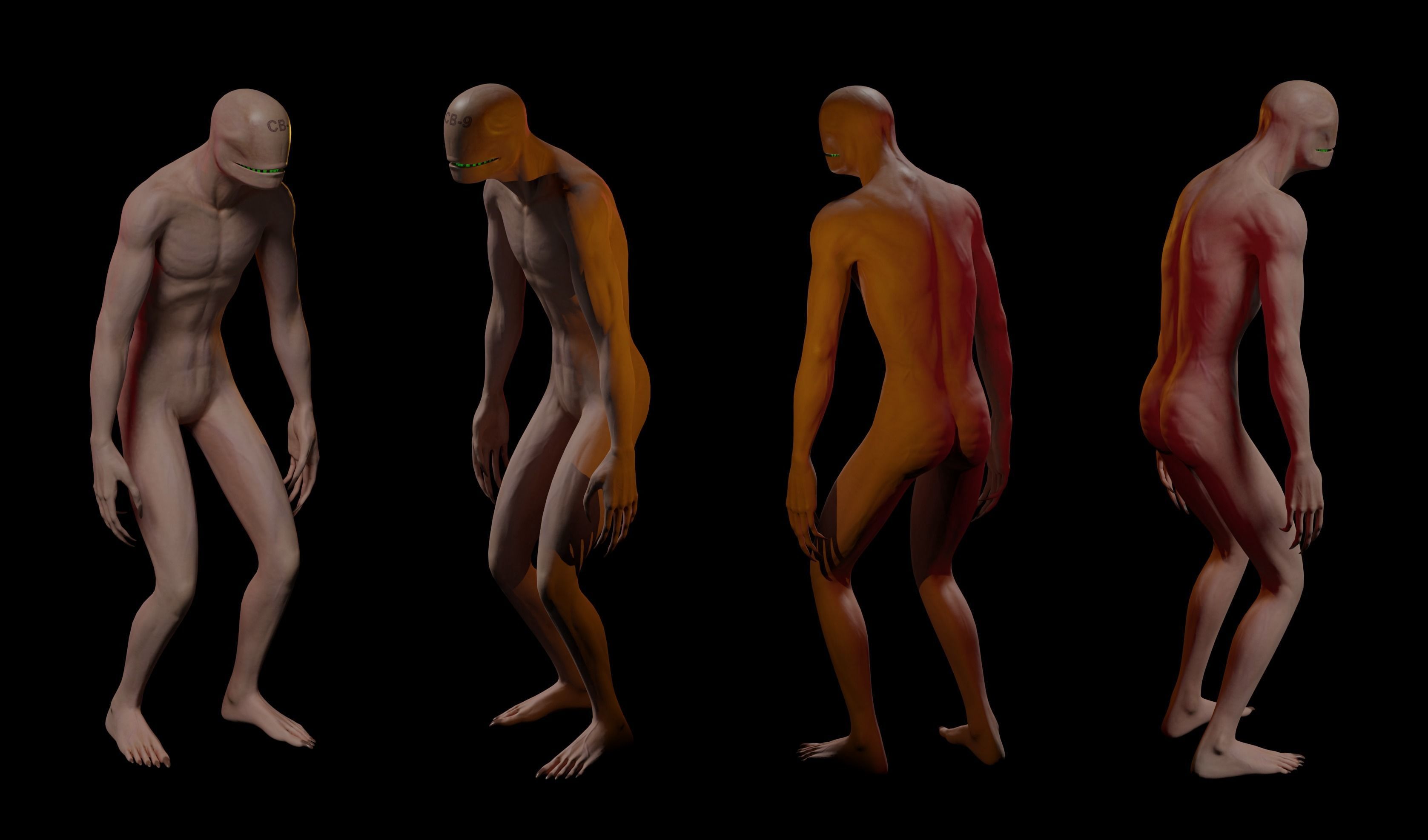 Horror Creep Nightmare Low-poly 3D model_4