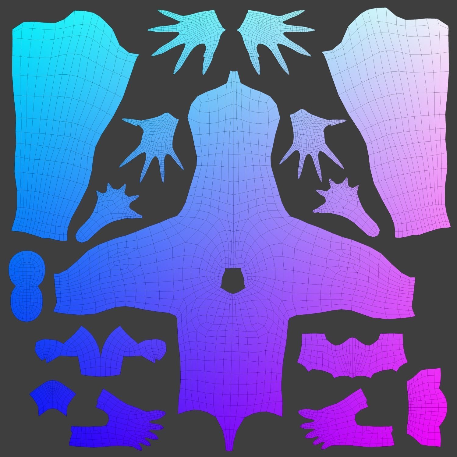 Horror Creep Nightmare Low-poly 3D model_25