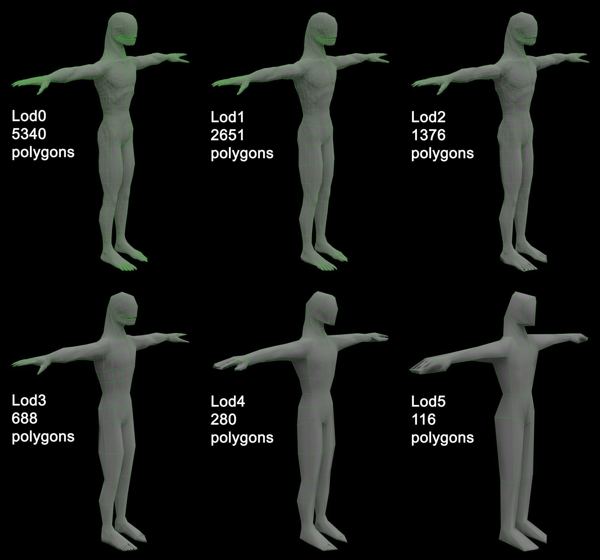 Horror Creep Nightmare Low-poly 3D model_14