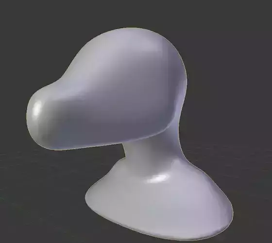 Anthro Furry Head Base 3D model
