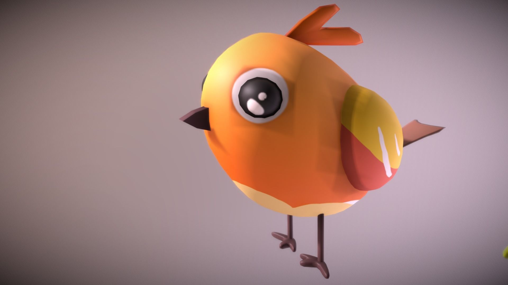 Cartoon Bird Low-poly 3D model_13