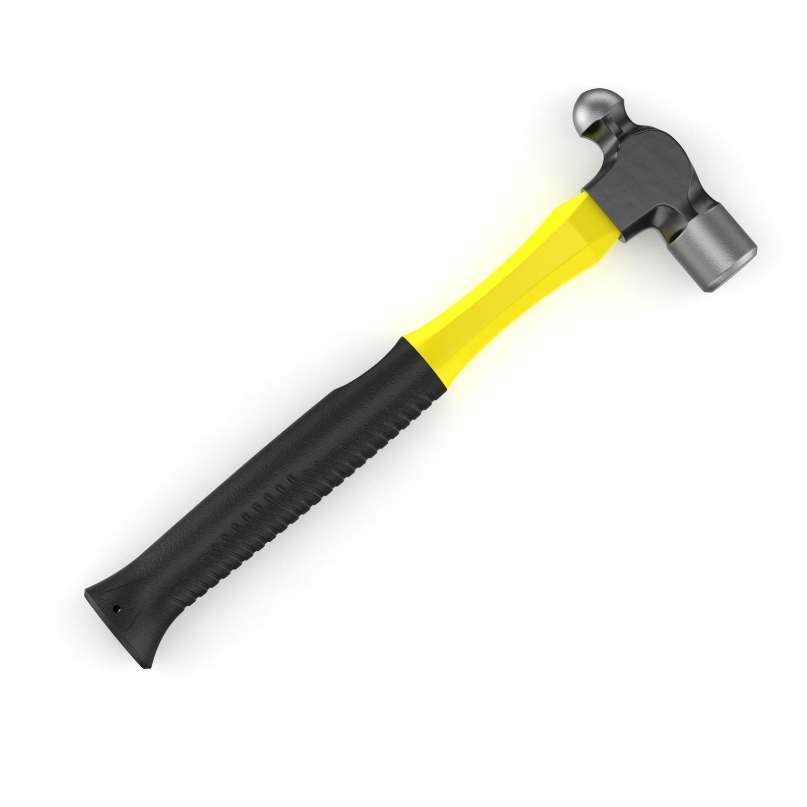 Graphite Ball Pein Hammer 3D model_1