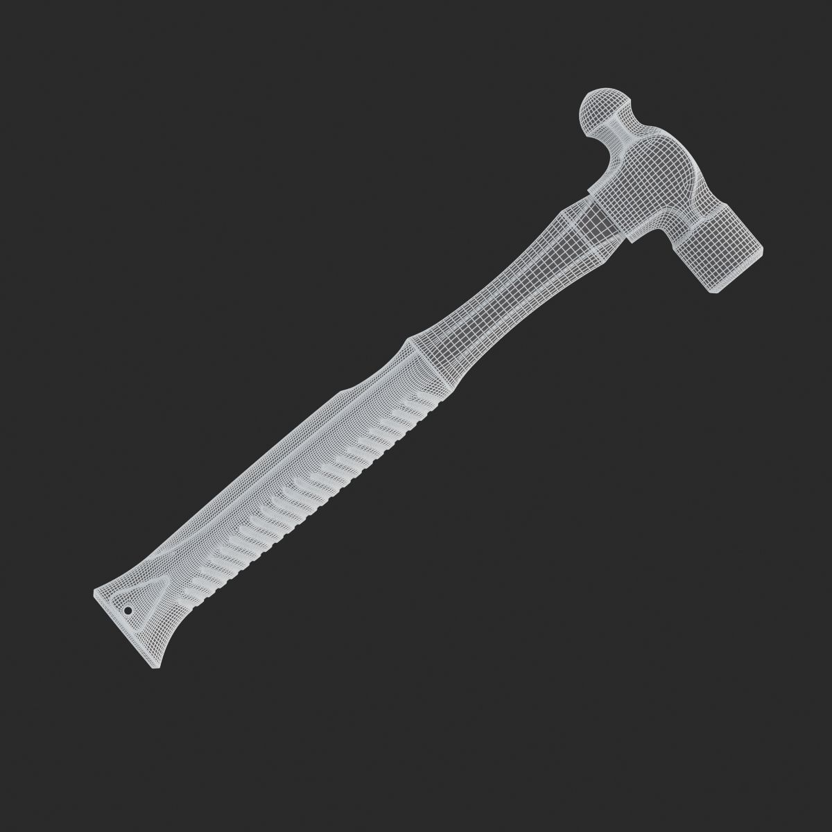 Graphite Ball Pein Hammer 3D model_8