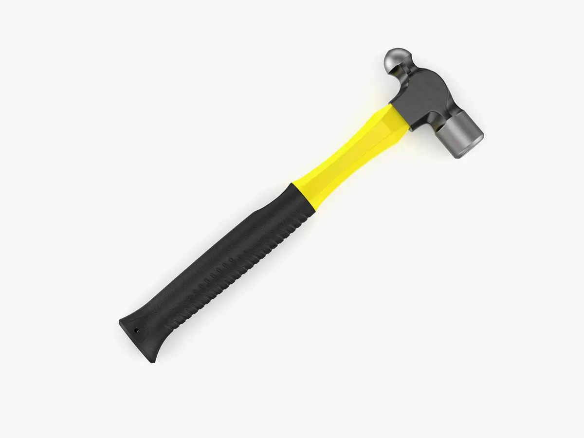 Graphite Ball Pein Hammer 3D model_0