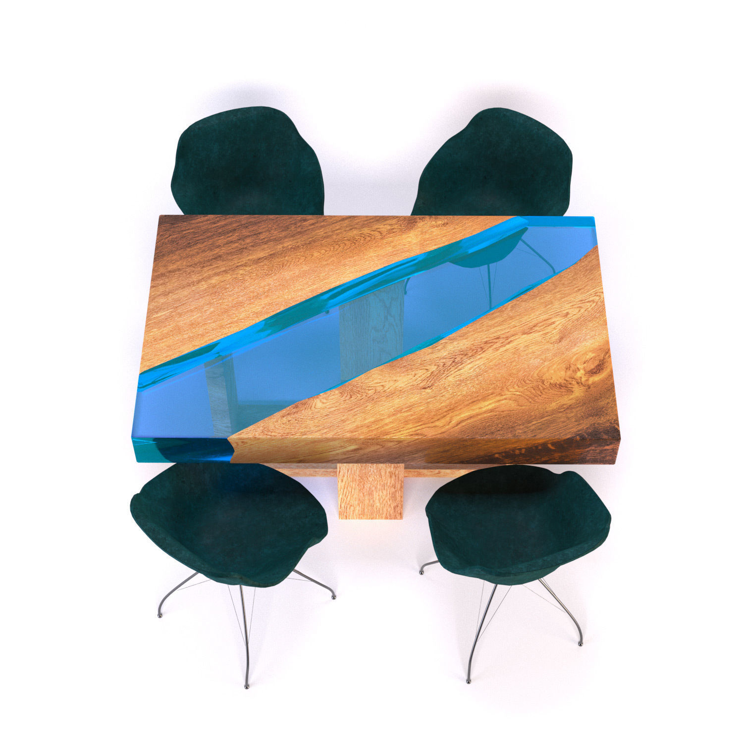 Resin river coffe table 3D model_3