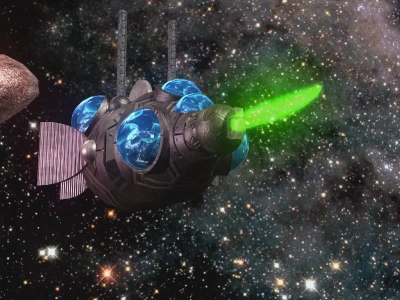 long nose fish spaceship Low-poly 3D model_5