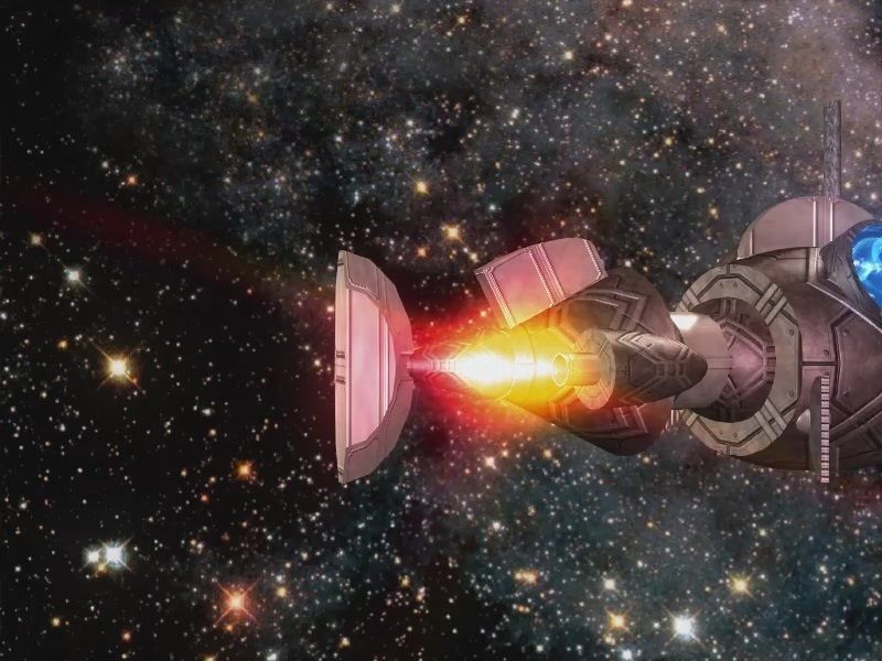 long nose fish spaceship Low-poly 3D model_4