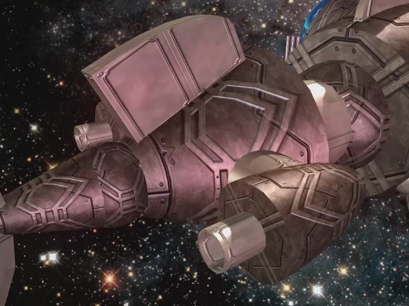 long nose fish spaceship Low-poly 3D model_10