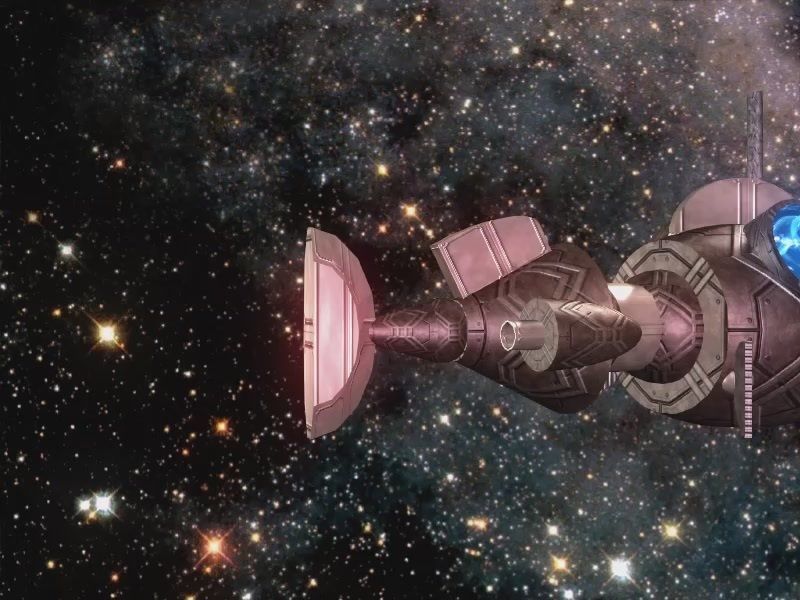 long nose fish spaceship Low-poly 3D model_3