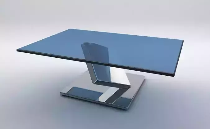 Ultrarealistic glass futuristic table 3D model