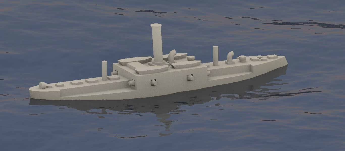 Brazilian Armored Corvette Marriz e Barros 3D print model_21