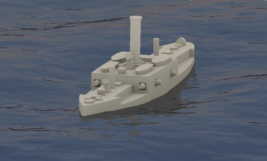 Brazilian Armored Corvette Marriz e Barros 3D print model_1