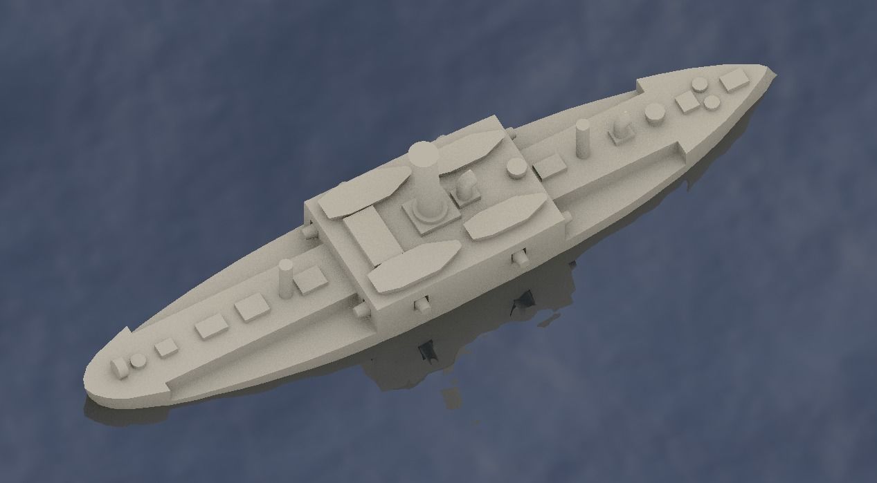 Brazilian Armored Corvette Marriz e Barros 3D print model_20