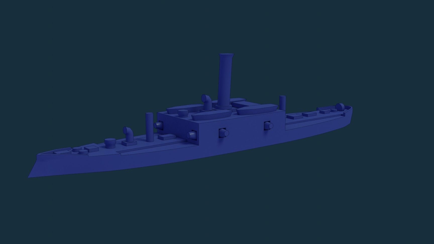 Brazilian Armored Corvette Marriz e Barros 3D print model_2