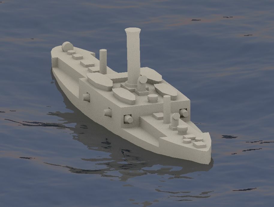 Brazilian Armored Corvette Marriz e Barros 3D print model_18
