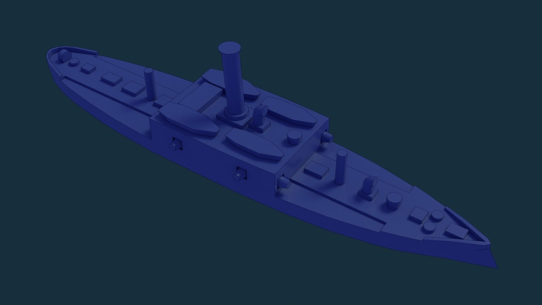 Brazilian Armored Corvette Marriz e Barros 3D print model_10