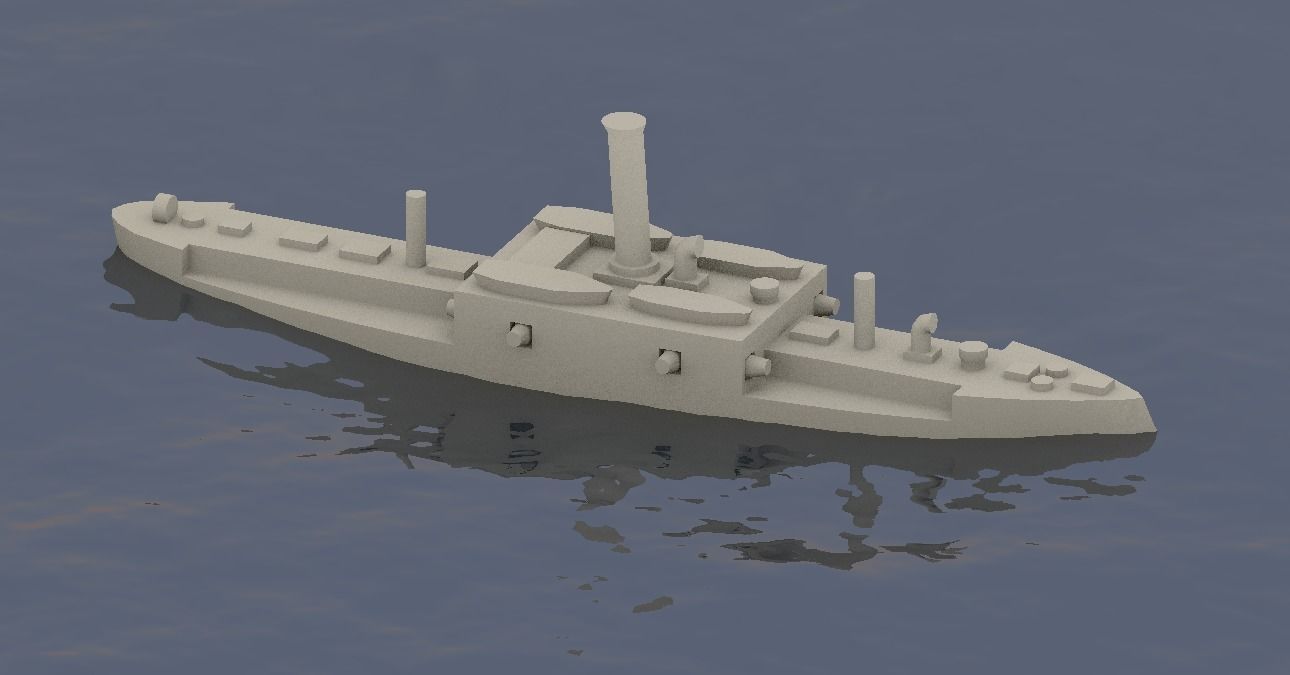 Brazilian Armored Corvette Marriz e Barros 3D print model_22