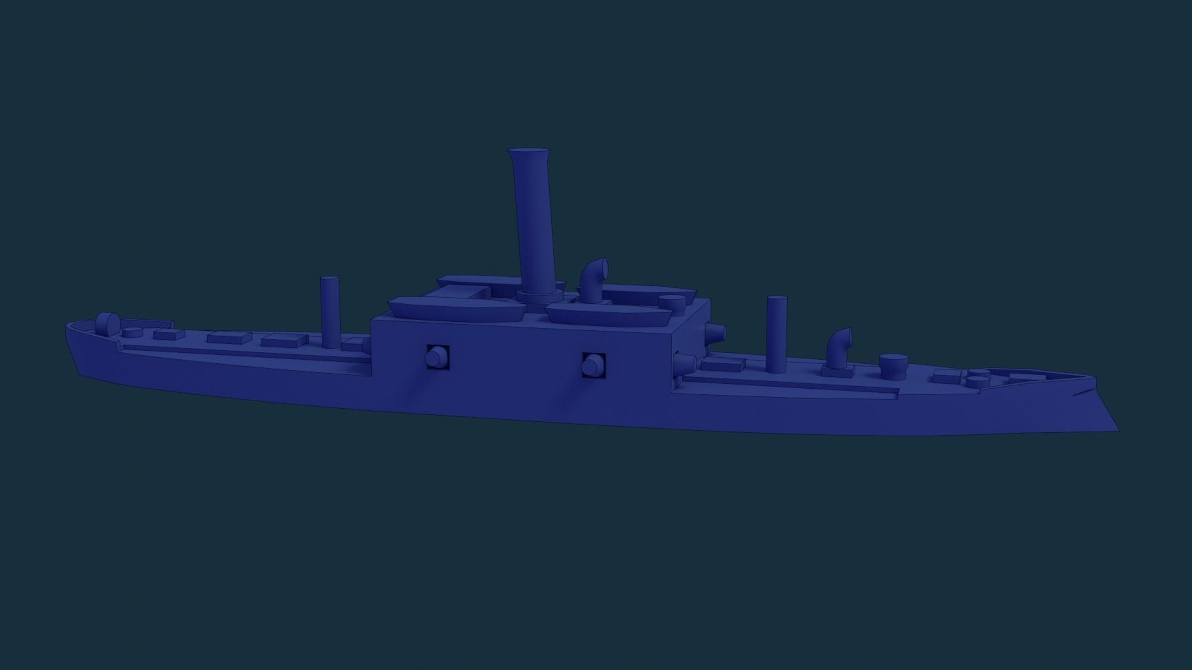 Brazilian Armored Corvette Marriz e Barros 3D print model_7