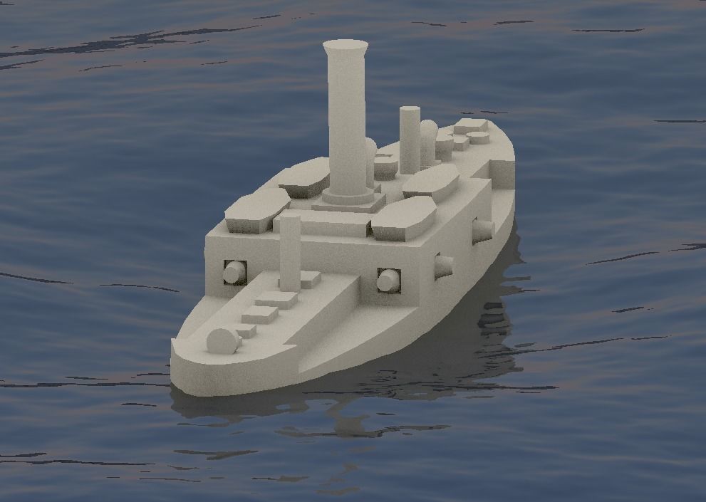 Brazilian Armored Corvette Marriz e Barros 3D print model_19