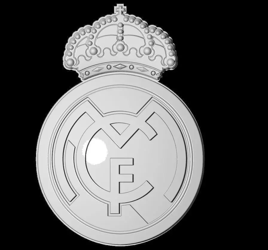 Real Madrid Football 3D Logo SpainFootball 3D print model