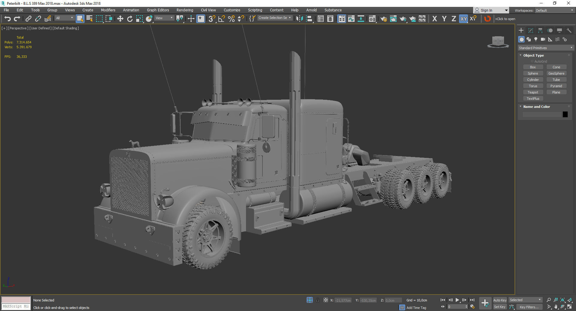 Peterbilt 389  Black Label Society  High Poly 3D model_8