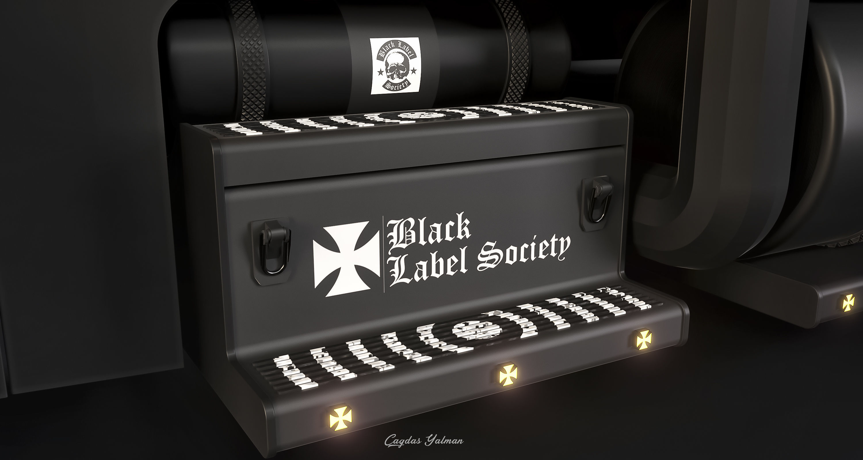 Peterbilt 389  Black Label Society  High Poly 3D model_4