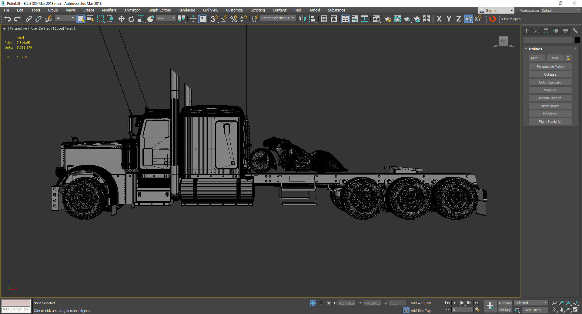 Peterbilt 389  Black Label Society  High Poly 3D model_11