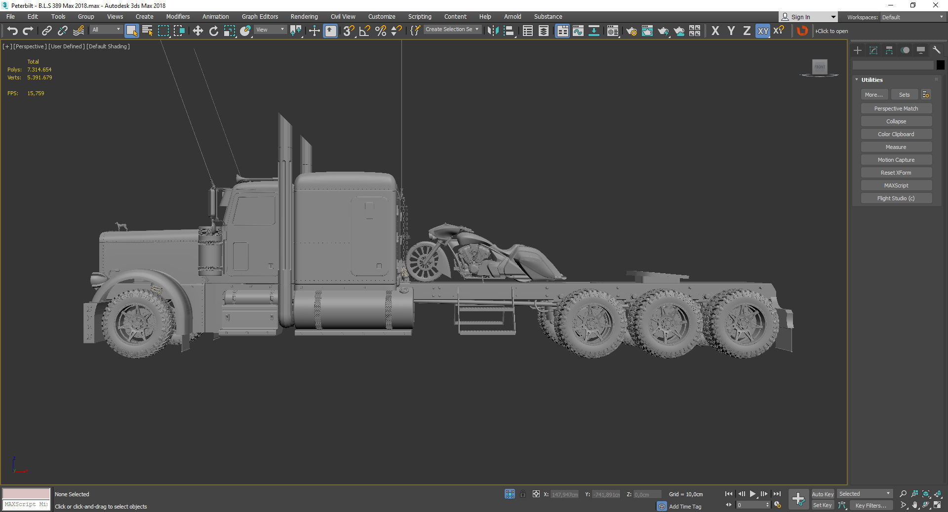 Peterbilt 389  Black Label Society  High Poly 3D model_10