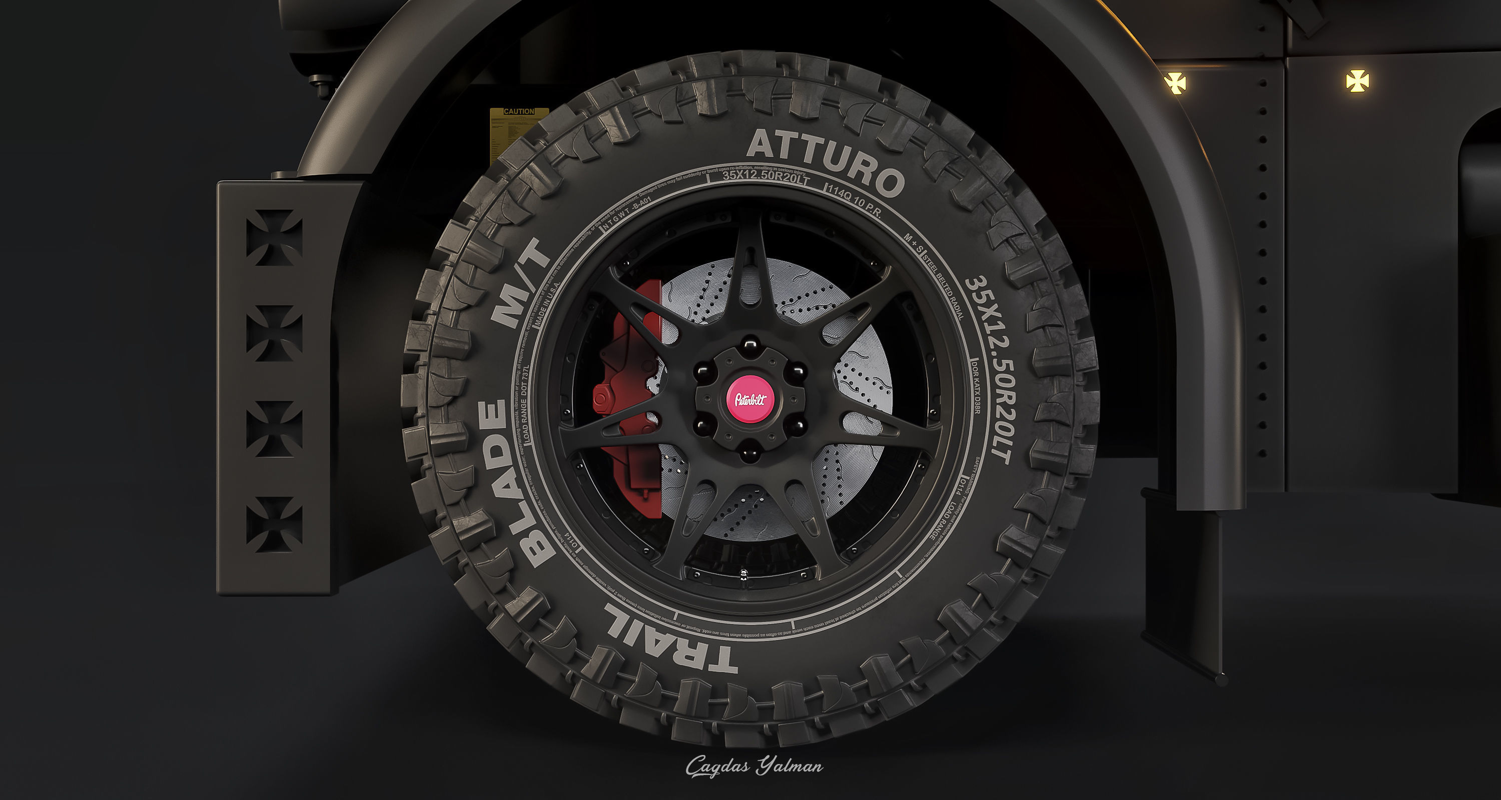 Peterbilt 389  Black Label Society  High Poly 3D model_5