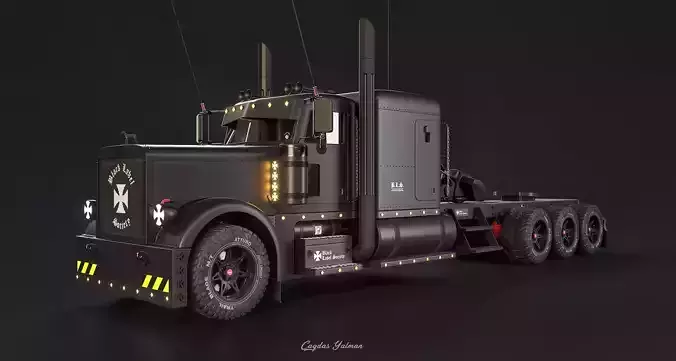 Peterbilt 389  Black Label Society  High Poly 3D model