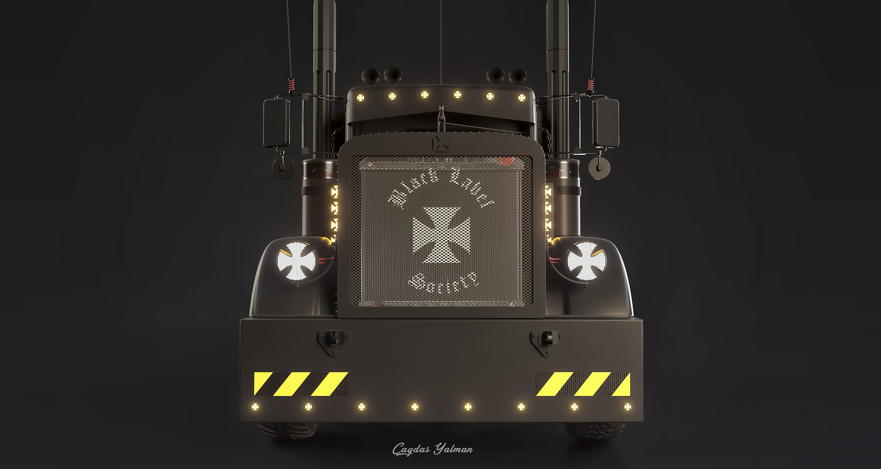 Peterbilt 389  Black Label Society  High Poly 3D model_6