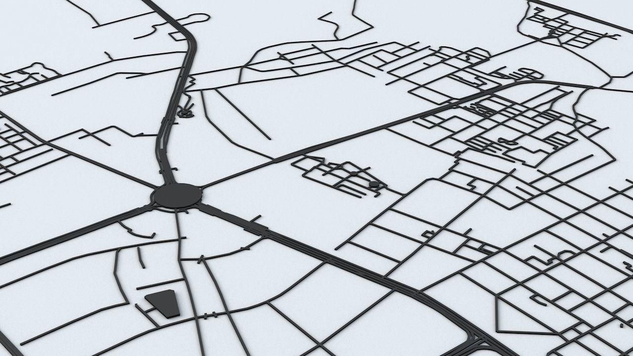 Wuhan Road Network and Streets 3D model_6