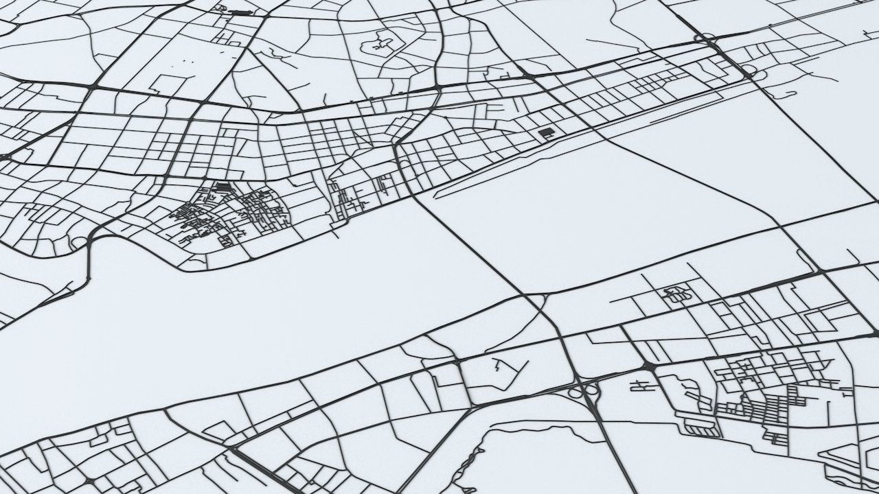 Wuhan Road Network and Streets 3D model_3