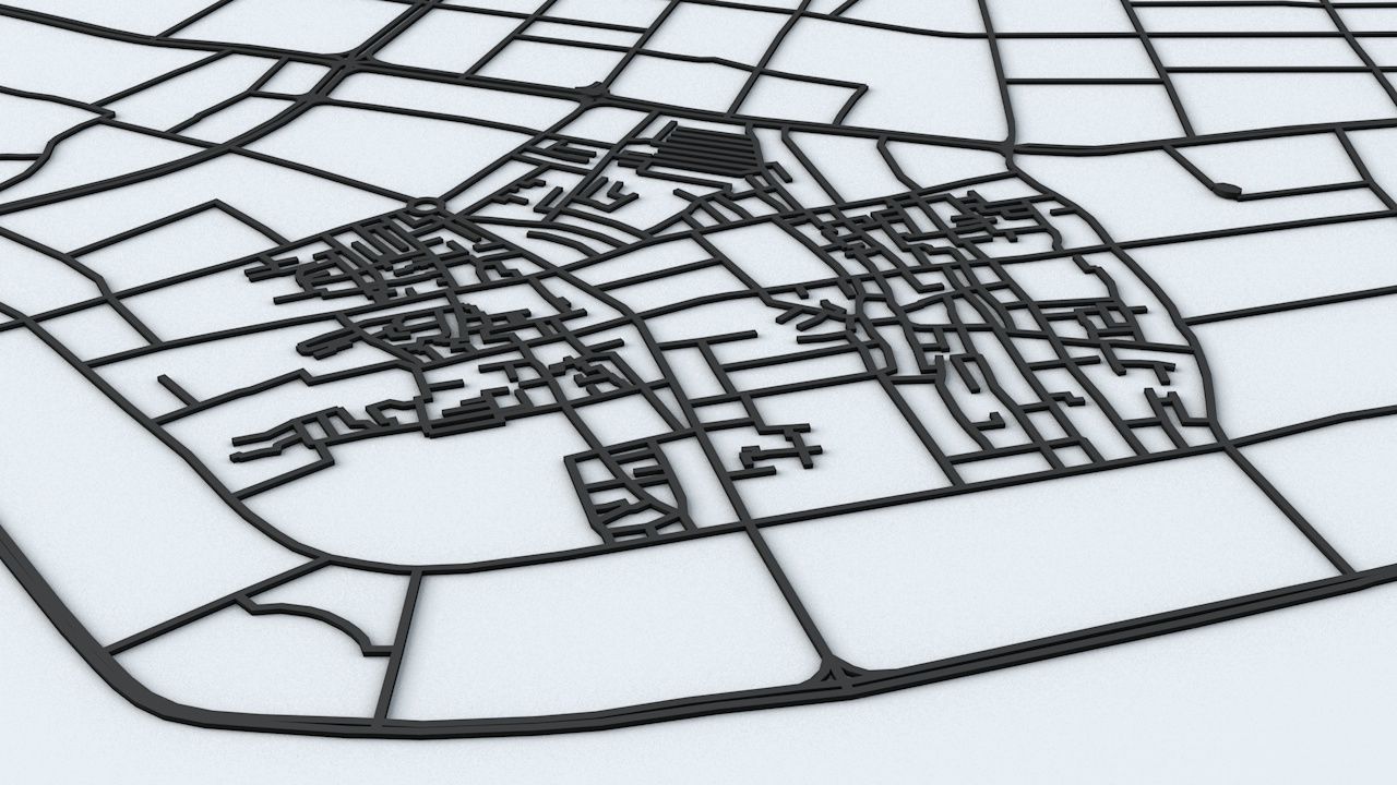 Wuhan Road Network and Streets 3D model_8