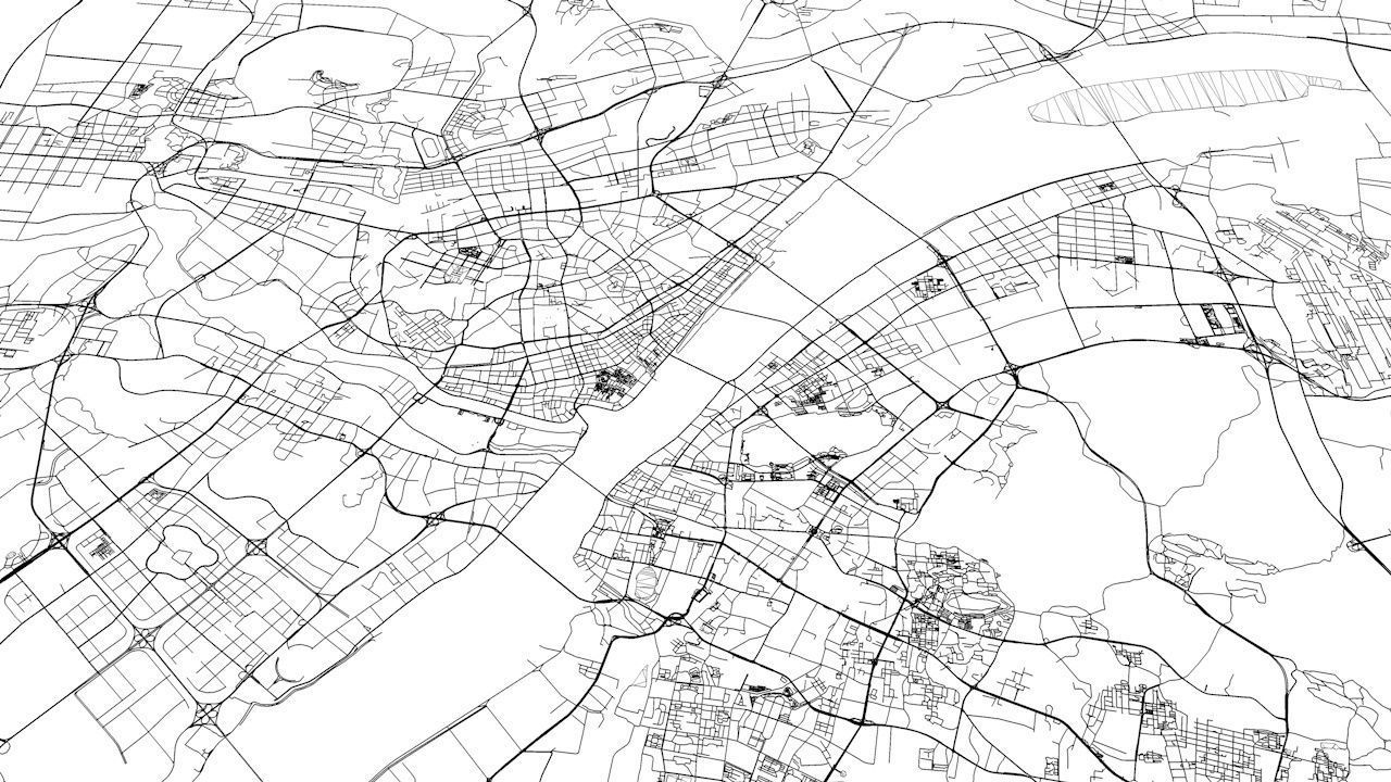 Wuhan Road Network and Streets 3D model_11