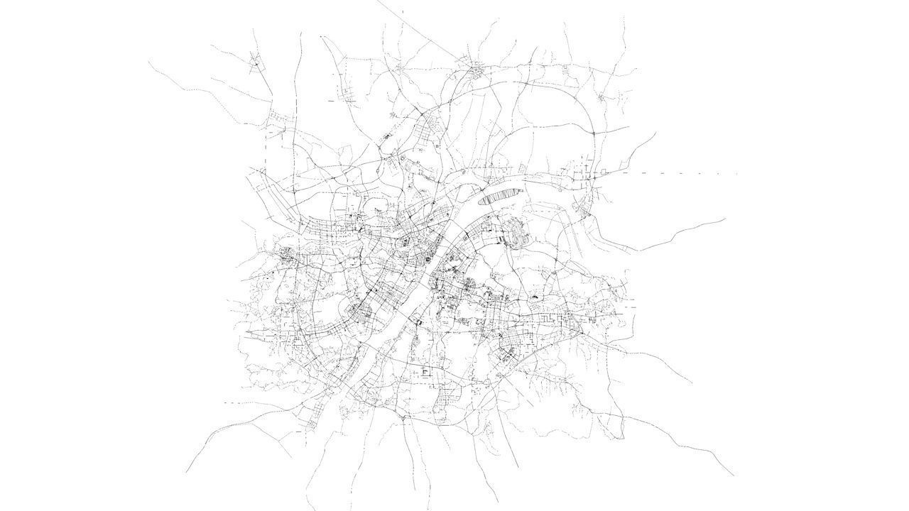Wuhan Road Network and Streets 3D model_10