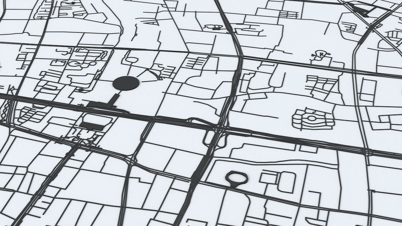 Hangzhou Road Network and Streets 3D model_4