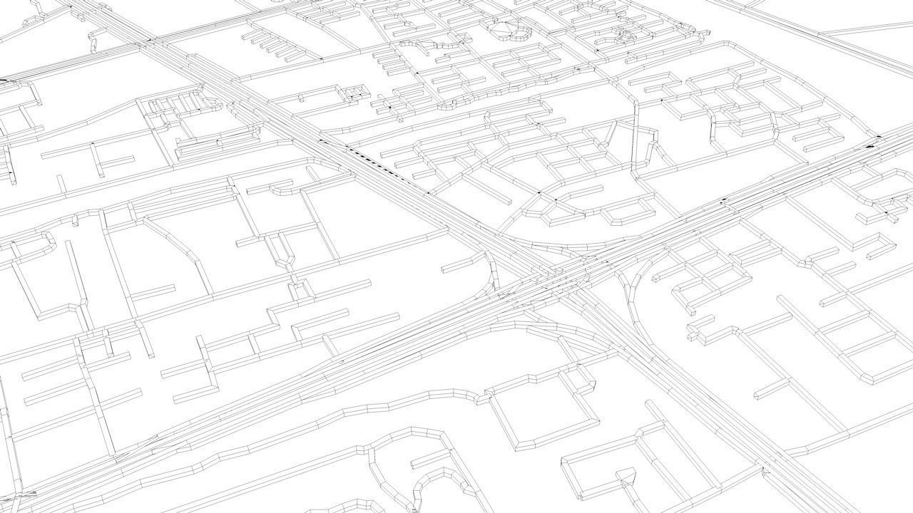 Hangzhou Road Network and Streets 3D model_12